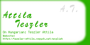attila teszler business card